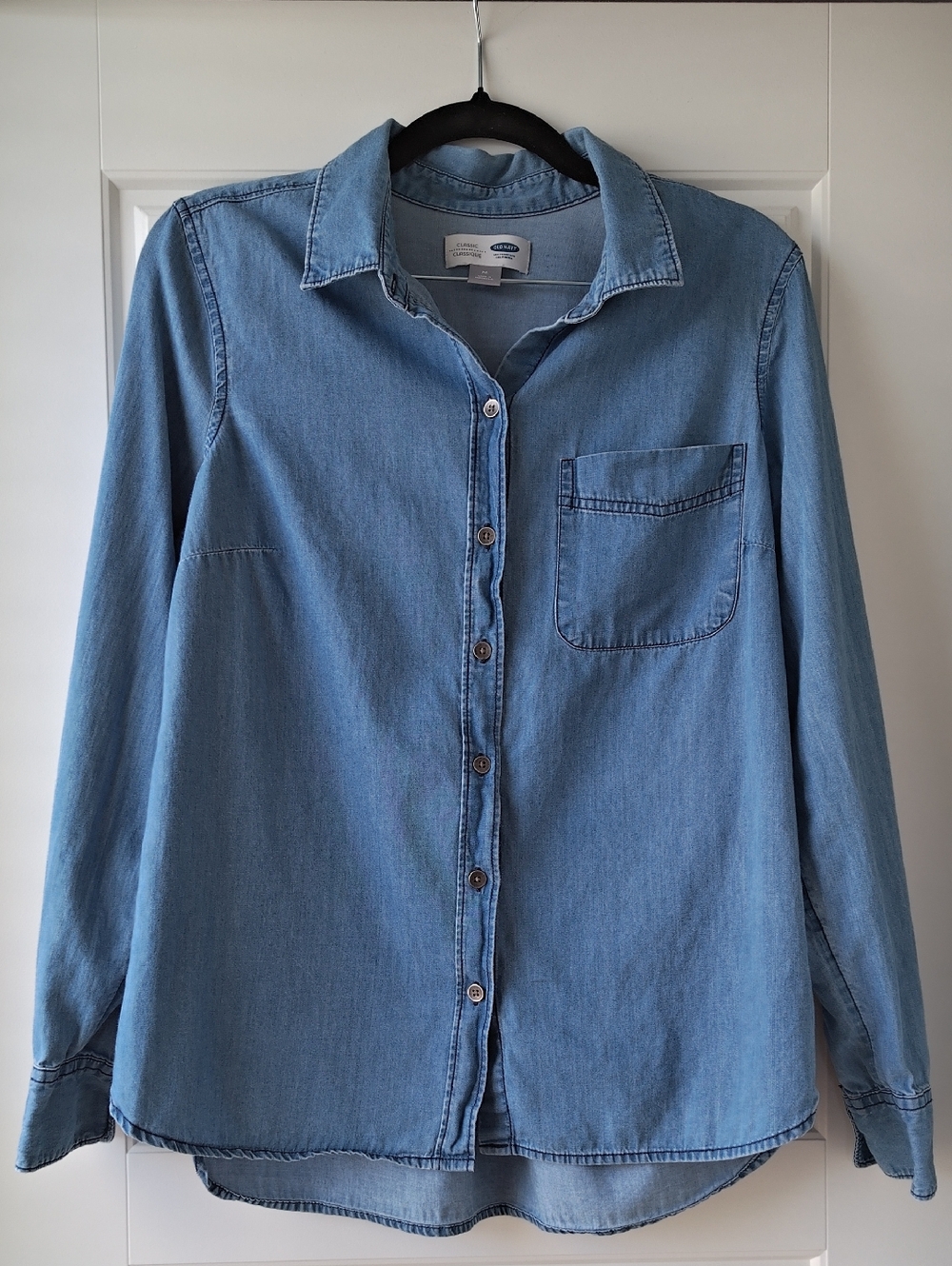 Old Navy Classic Blue Denim Button-Up Shirt